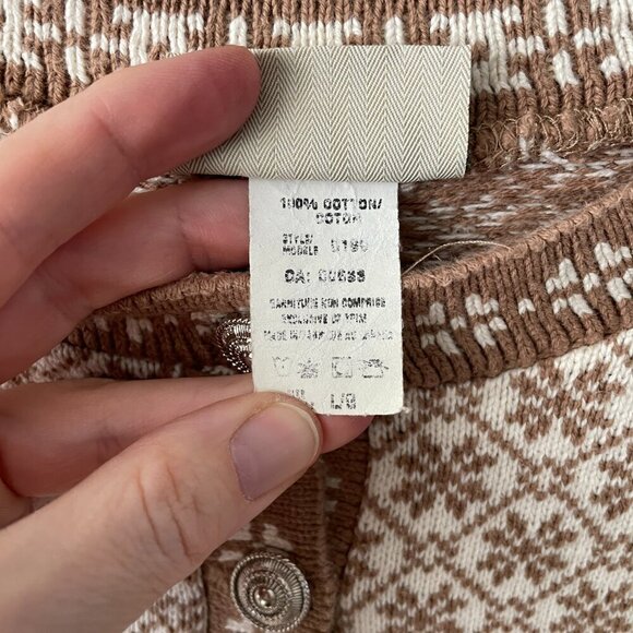 Huntington Ridge Snowflake Pattern Crew Neck Pullover Casual Sweater Brown L - Picture 10 of 10